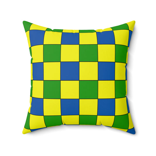 Saint Vincent And The Grenadines Retro Check Cushion Pillow