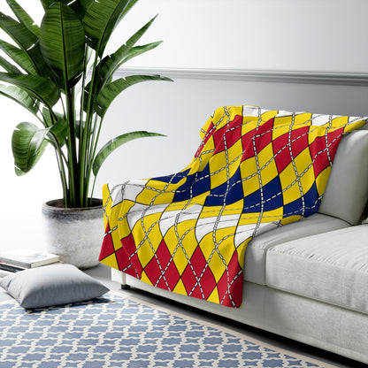 Niue Retro Argyle Blanket Throw