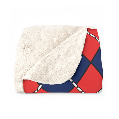 Svalbard And Jan Mayen Retro Argyle Blanket Throw