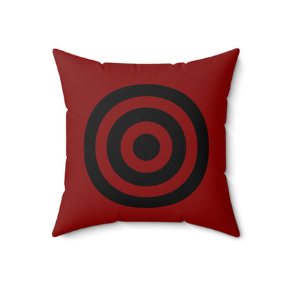 Dark Red, Black Retro Target Cushion Pillow