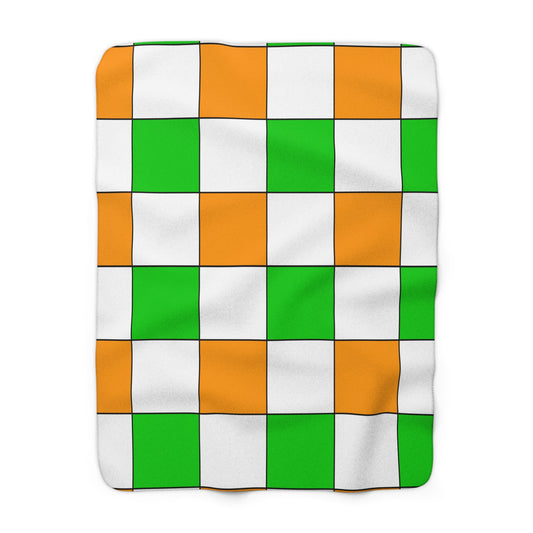 Cote Divoire Retro Check Blanket Throw