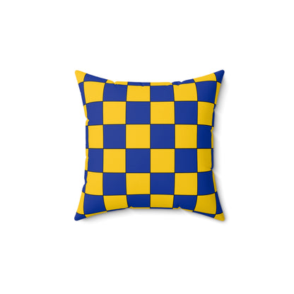 European Union Retro Check Cushion Pillow