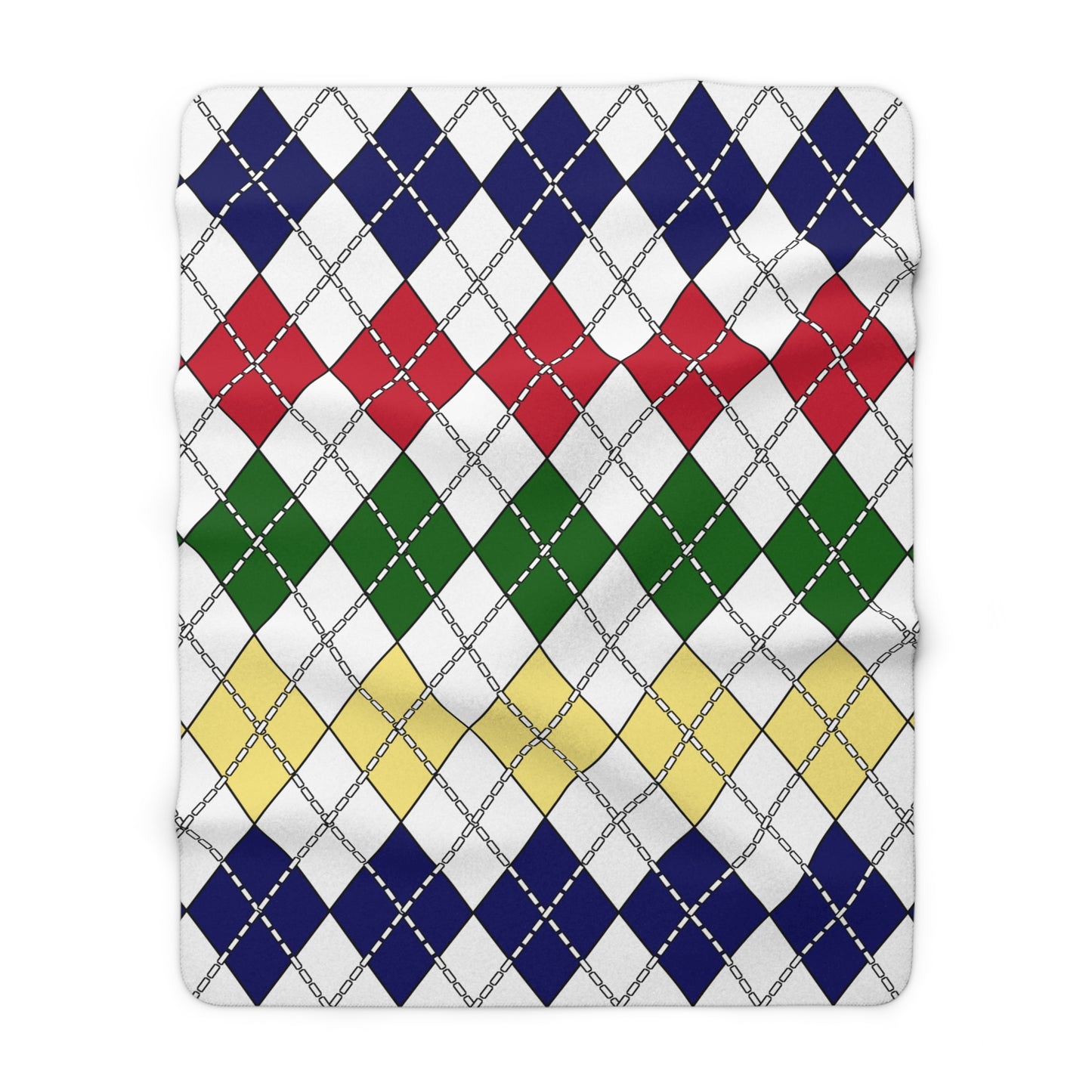 Diego Garcia Retro Argyle Blanket Throw