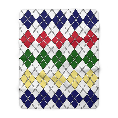 Diego Garcia Retro Argyle Blanket Throw