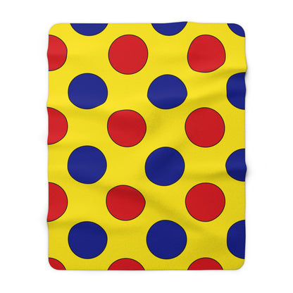 Colombia Retro Polka Dots Blanket Throw