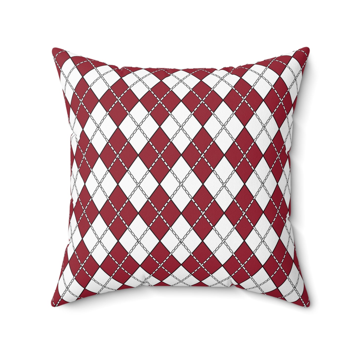 Latvia Retro Argyle Cushion Pillow