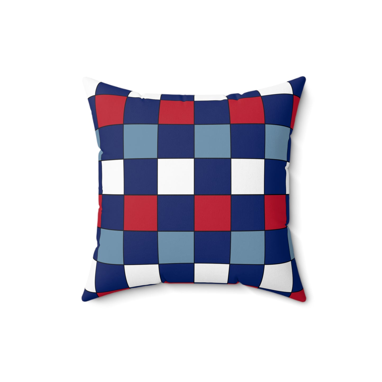 Falkland Islands Retro Check Cushion Pillow