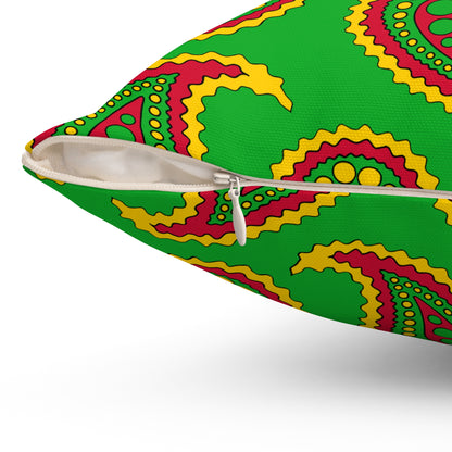 Sao Tome And Principe Retro Paisley Cushion Pillow