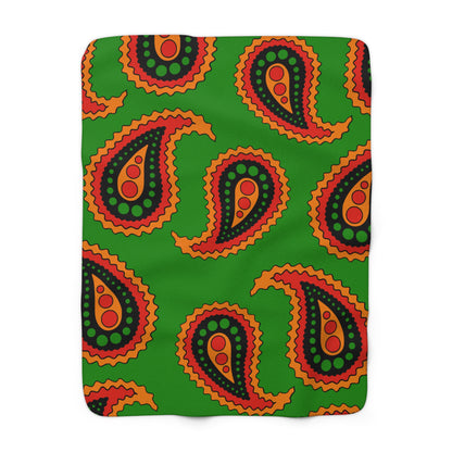 Zambia Retro Paisley Blanket Throw