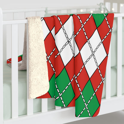 Pais Vasco Retro Argyle Blanket Throw
