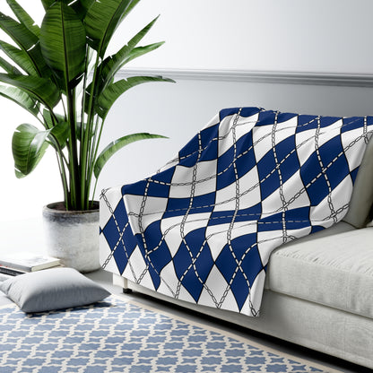 Finland Retro Argyle Blanket Throw