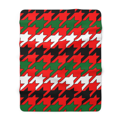 United Arab Emirates Retro Houndstooth Blanket Throw
