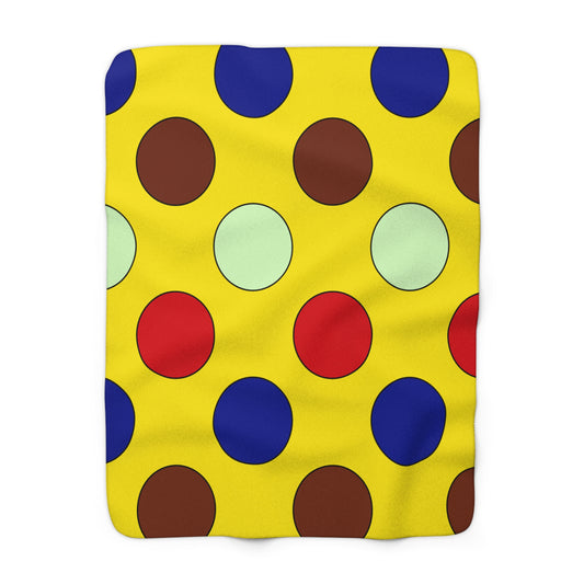 Ecuador Retro Polka Dots Blanket Throw