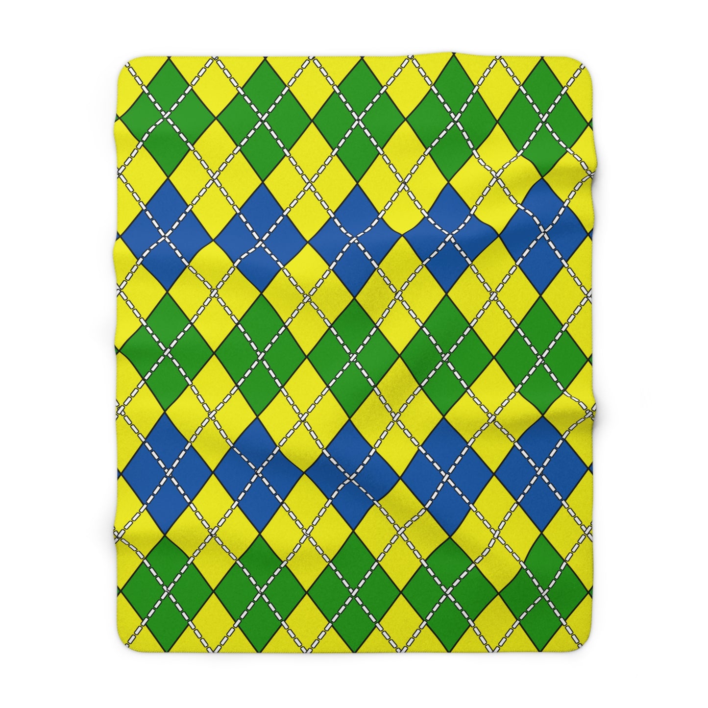 Saint Vincent And The Grenadines Retro Argyle Blanket Throw
