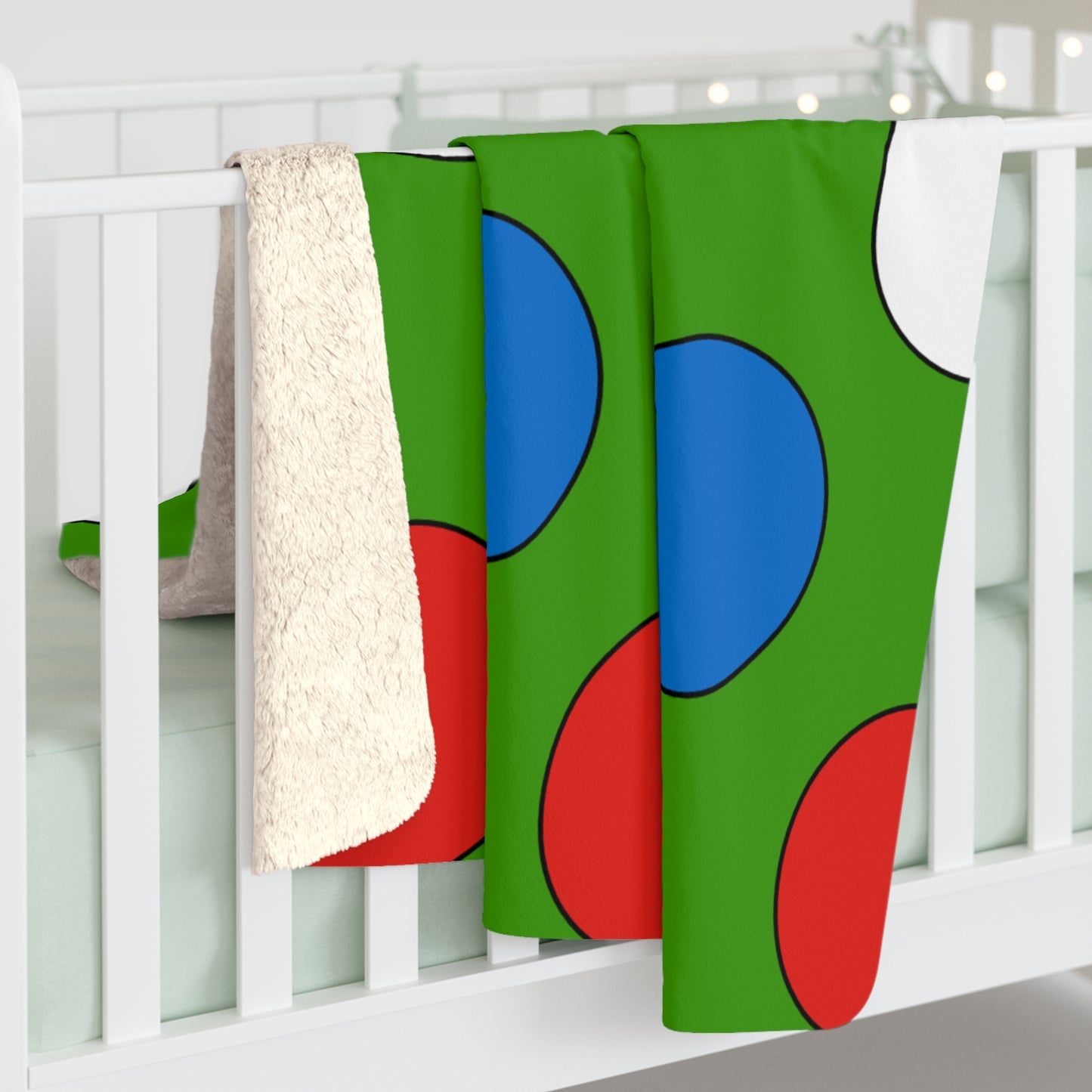 Equatorial Guinea Retro Polka Dots Blanket Throw