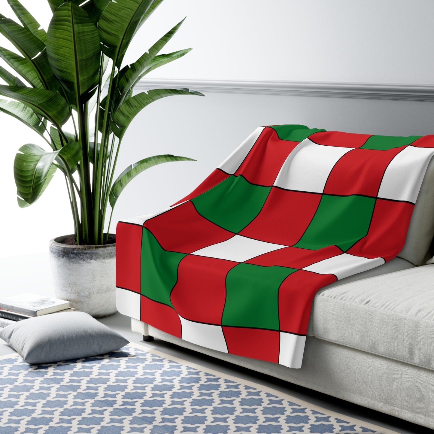 Belarus Retro Check Blanket Throw