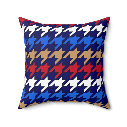 Tristan Da Cunha Retro Houndstooth Cushion Pillow