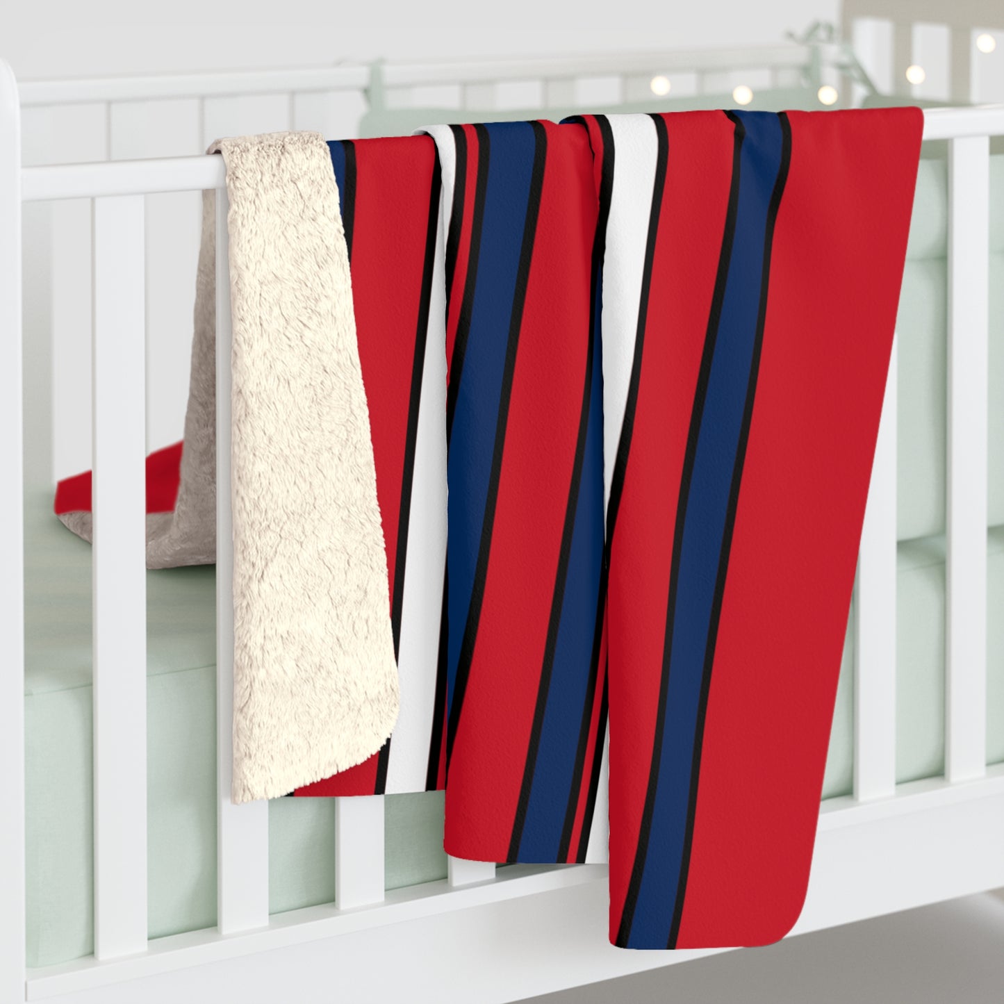 Dominican Republic Retro Stripes Blanket Throw