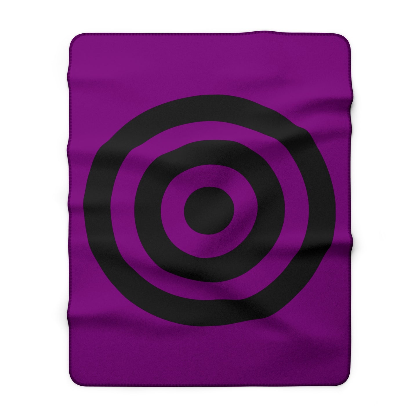Purple, Black Retro Target Blanket Throw