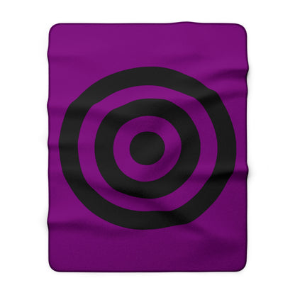 Purple, Black Retro Target Blanket Throw