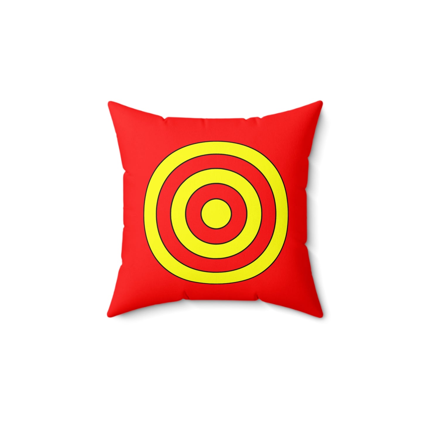 Red, Yellow Retro Target Cushion Pillow