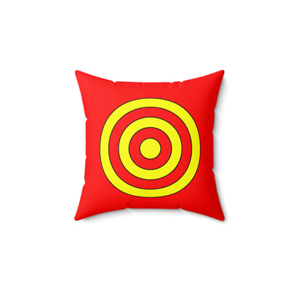 Red, Yellow Retro Target Cushion Pillow
