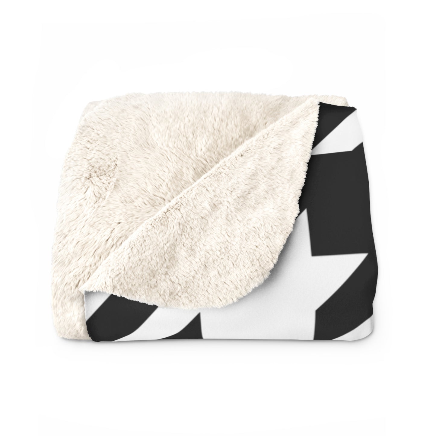 White, Black Retro Houndstooth Blanket Throw