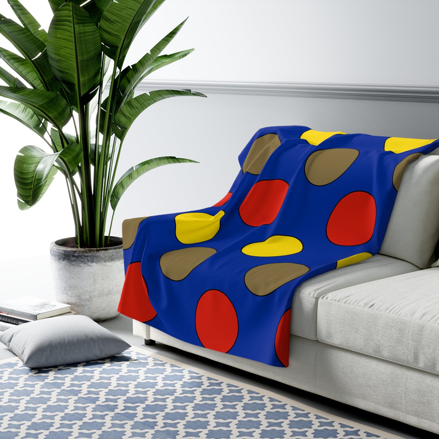 Moldova Retro Polka Dots Blanket Throw