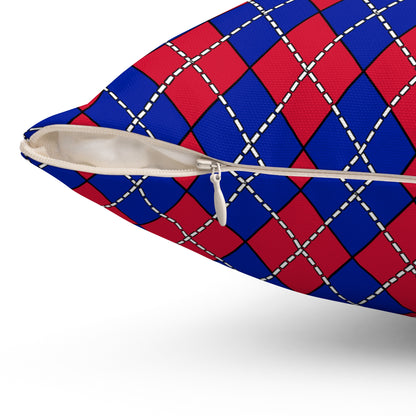 Haiti Retro Argyle Cushion Pillow
