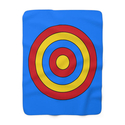 Democratic Republic of the Congo Retro Target Blanket Throw