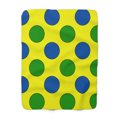 Saint Vincent And The Grenadines Retro Polka Dots Blanket Throw