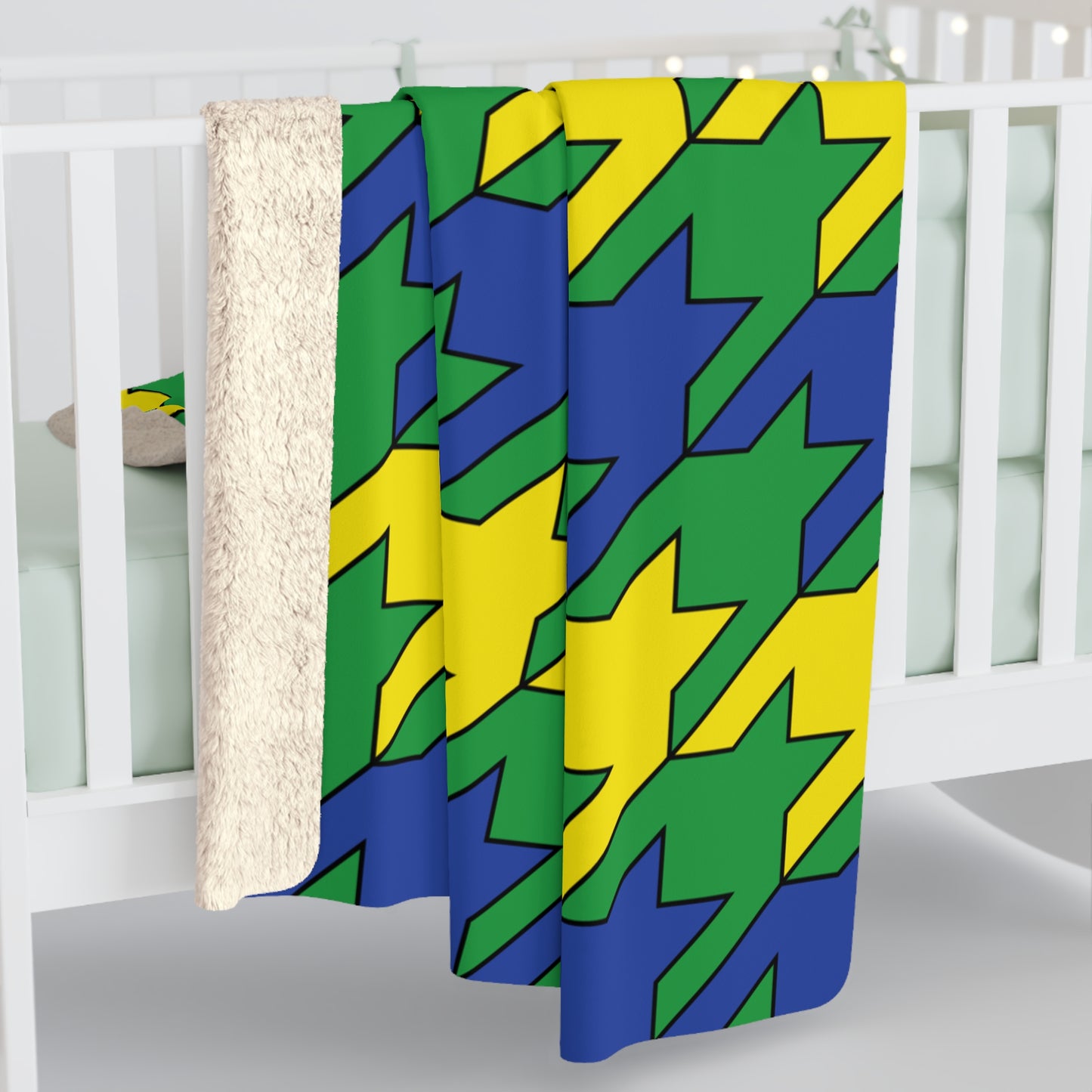 Brazil Retro Houndstooth Blanket Throw