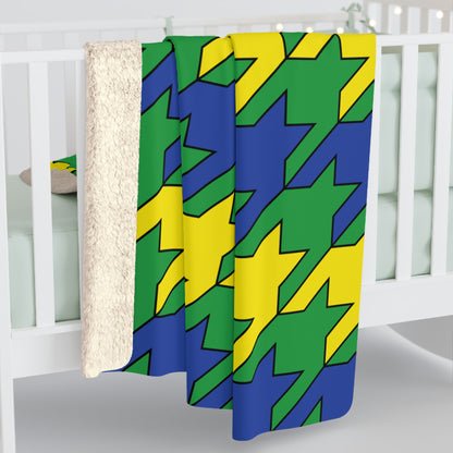 Brazil Retro Houndstooth Blanket Throw