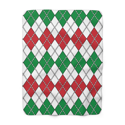 Italy Retro Argyle Blanket Throw