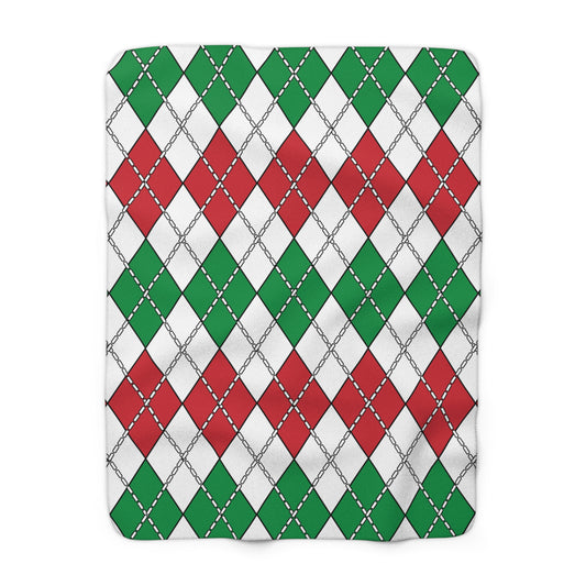 Italy Retro Argyle Blanket Throw