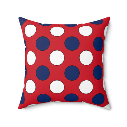 Lao Peoples Democratic Republic Retro Polka Dots Cushion Pillow
