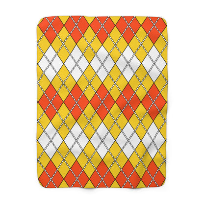 Bhutan Retro Argyle Blanket Throw