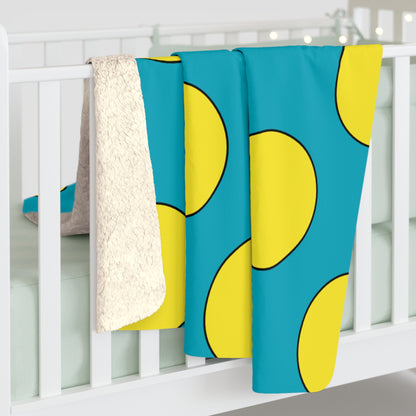 Kazakhstan Retro Polka Dots Blanket Throw