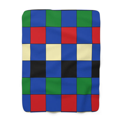 South Sudan Retro Check Blanket Throw