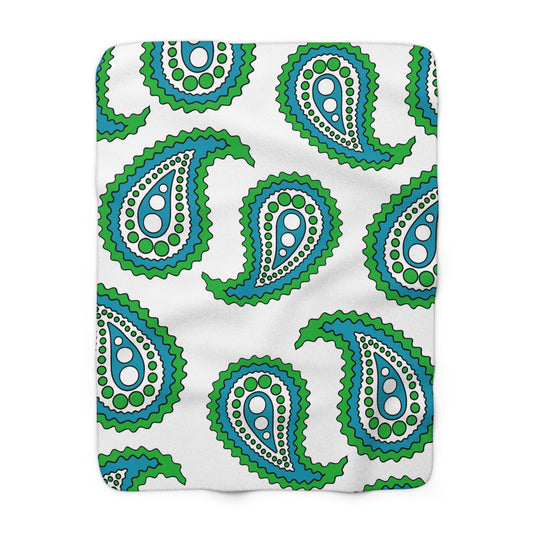 Uzbekistan Retro Paisley Blanket Throw