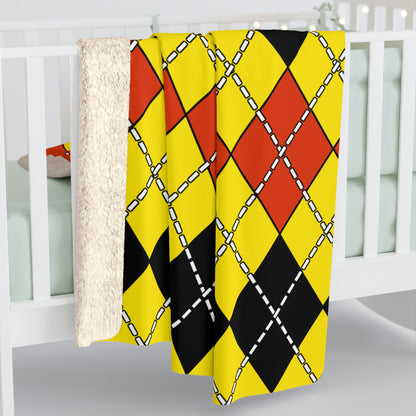 Uganda Retro Argyle Blanket Throw
