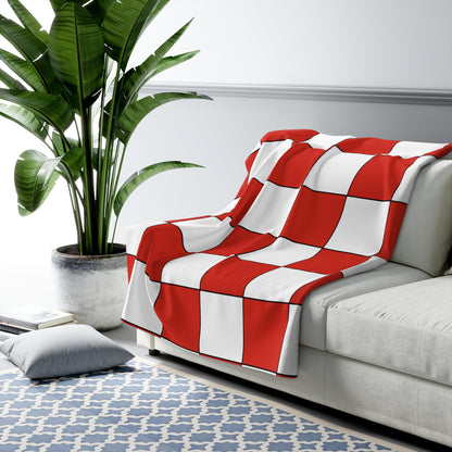 Canada Retro Check Blanket Throw
