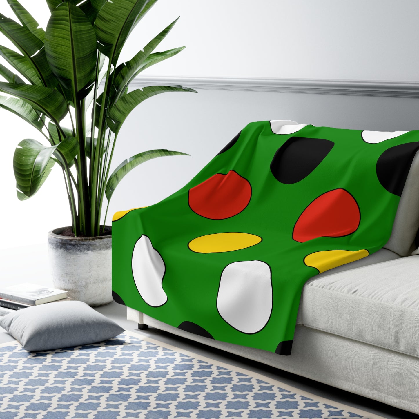 Dominica Retro Polka Dots Blanket Throw