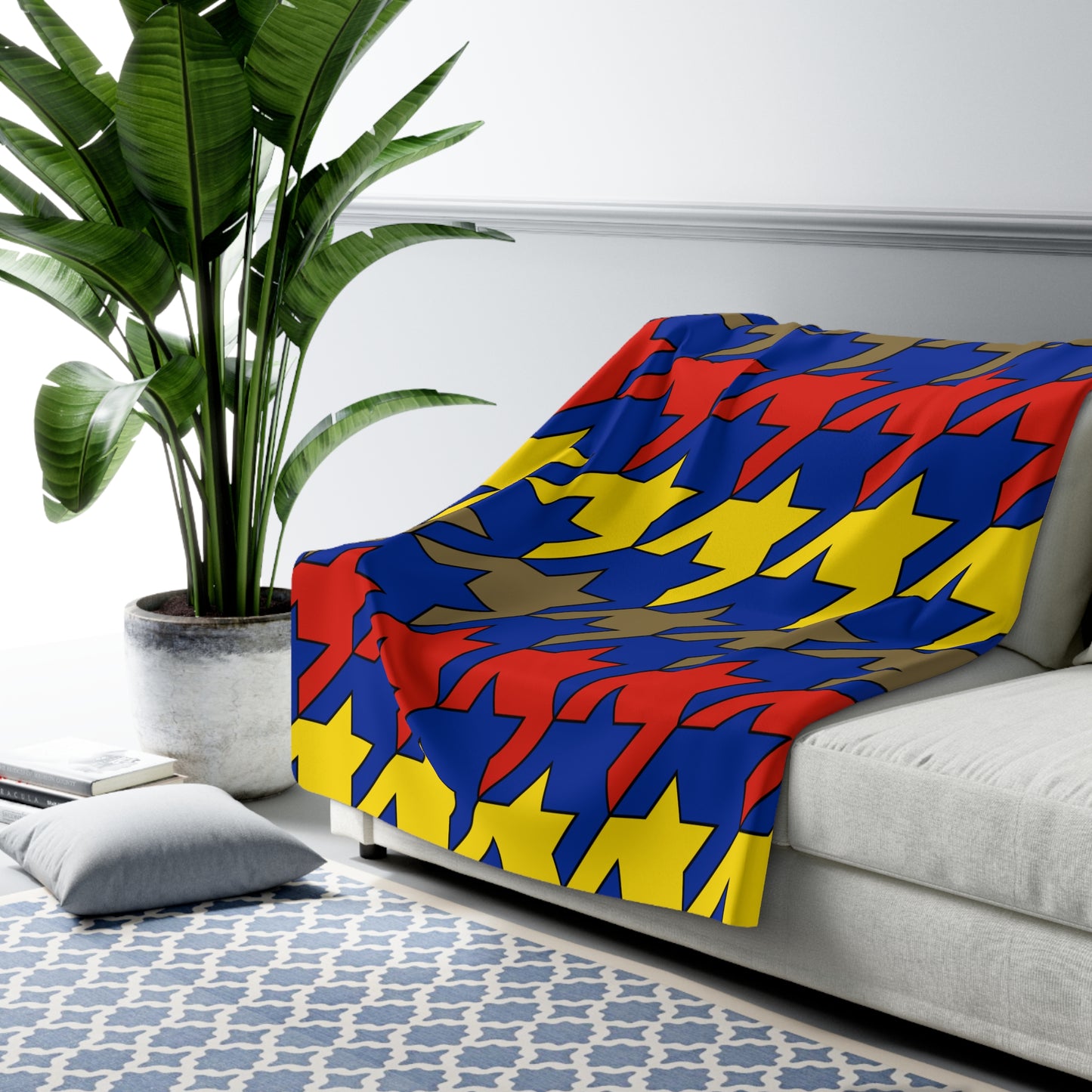Moldova Retro Houndstooth Blanket Throw