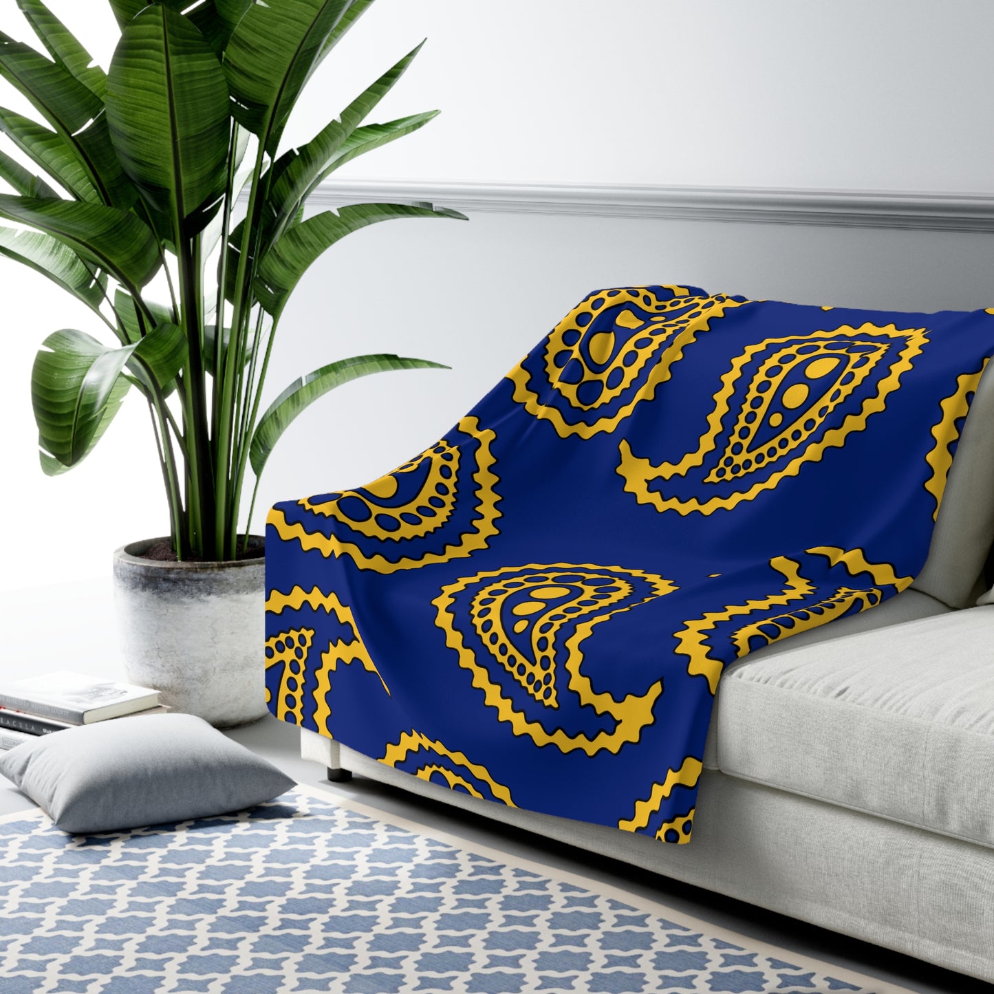 Barbados Retro Paisley Blanket Throw