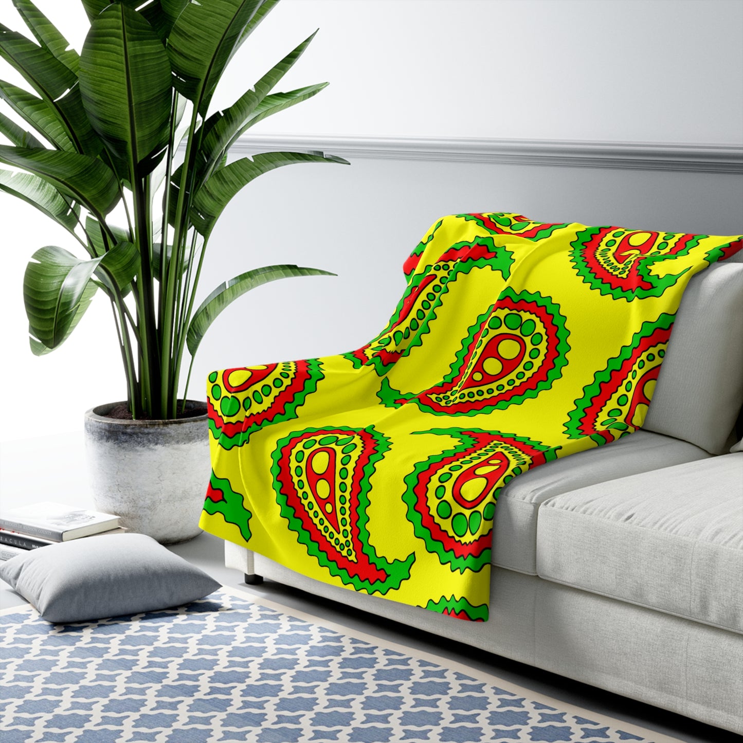 Congo Retro Paisley Blanket Throw