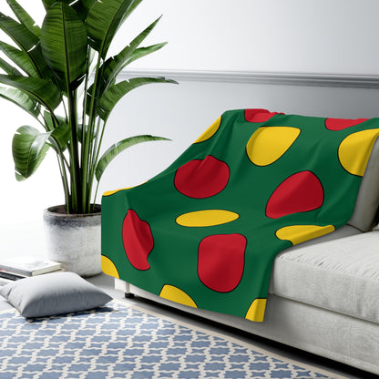 Ghana Retro Polka Dots Blanket Throw