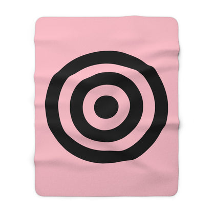Pink, Black Retro Target Blanket Throw