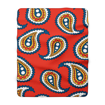 Kiribati Retro Paisley Blanket Throw