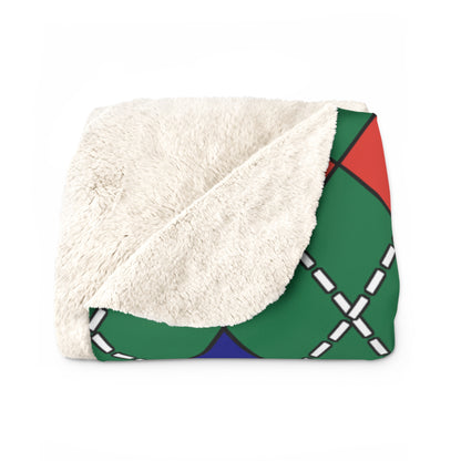 South Africa Retro Argyle Blanket Throw